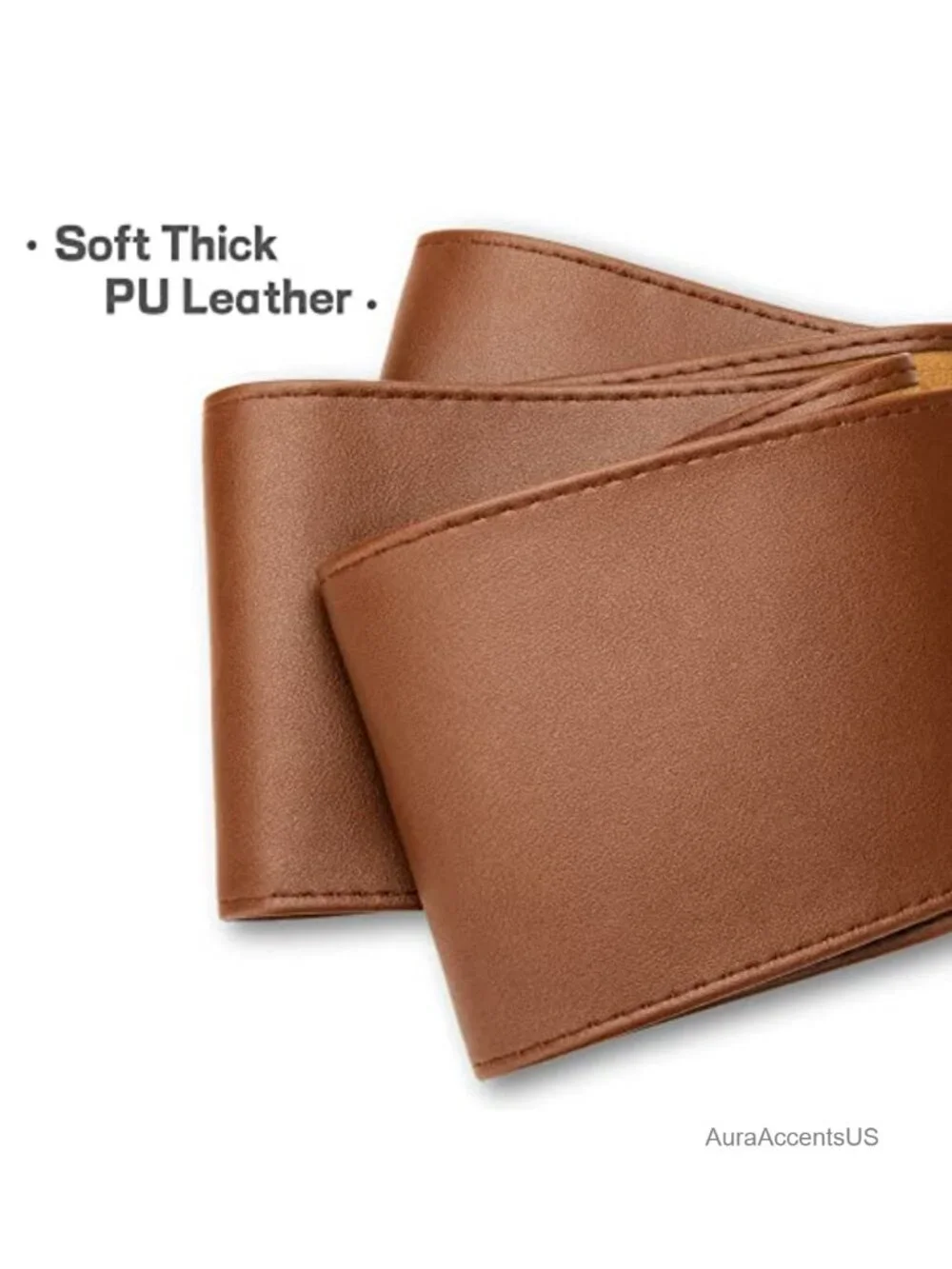 Wide Faux Leather Obi Belt Lace Up Wrap Style